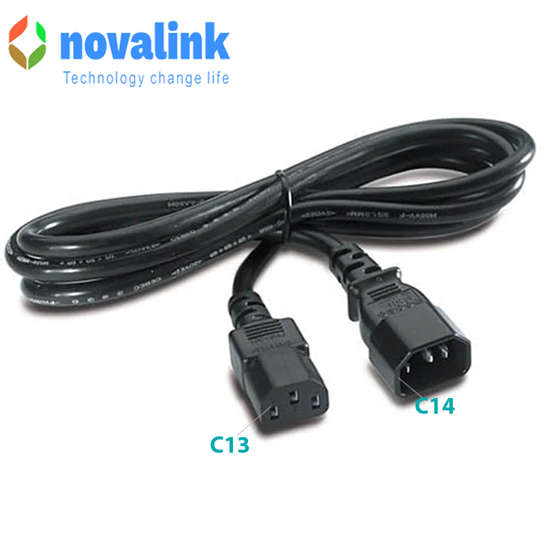 Dây nguồn C13 to C14 , 16AWG công xuất 13A dài 4M mã NV-52007A chính hãng novalink